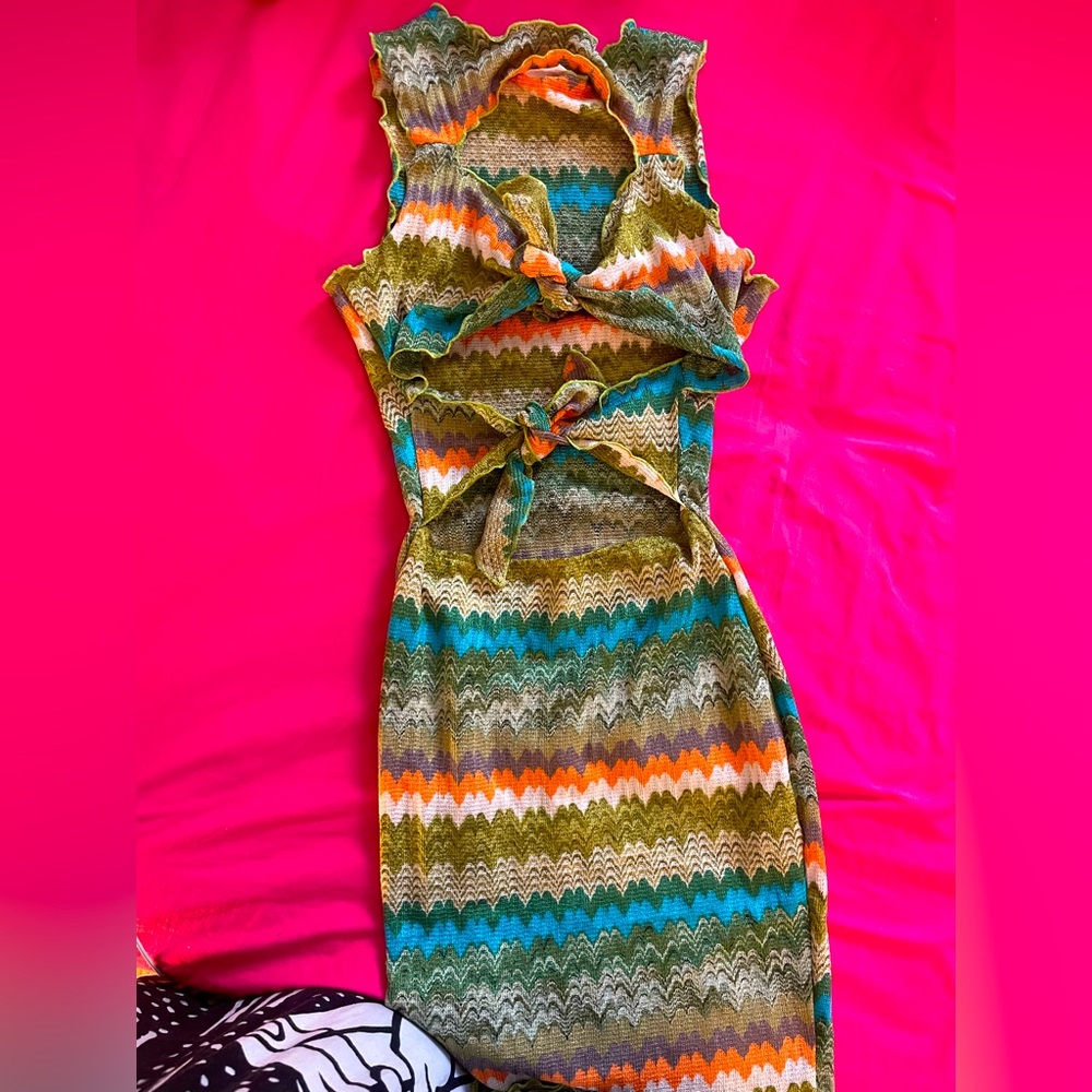 Multicolor mini dress